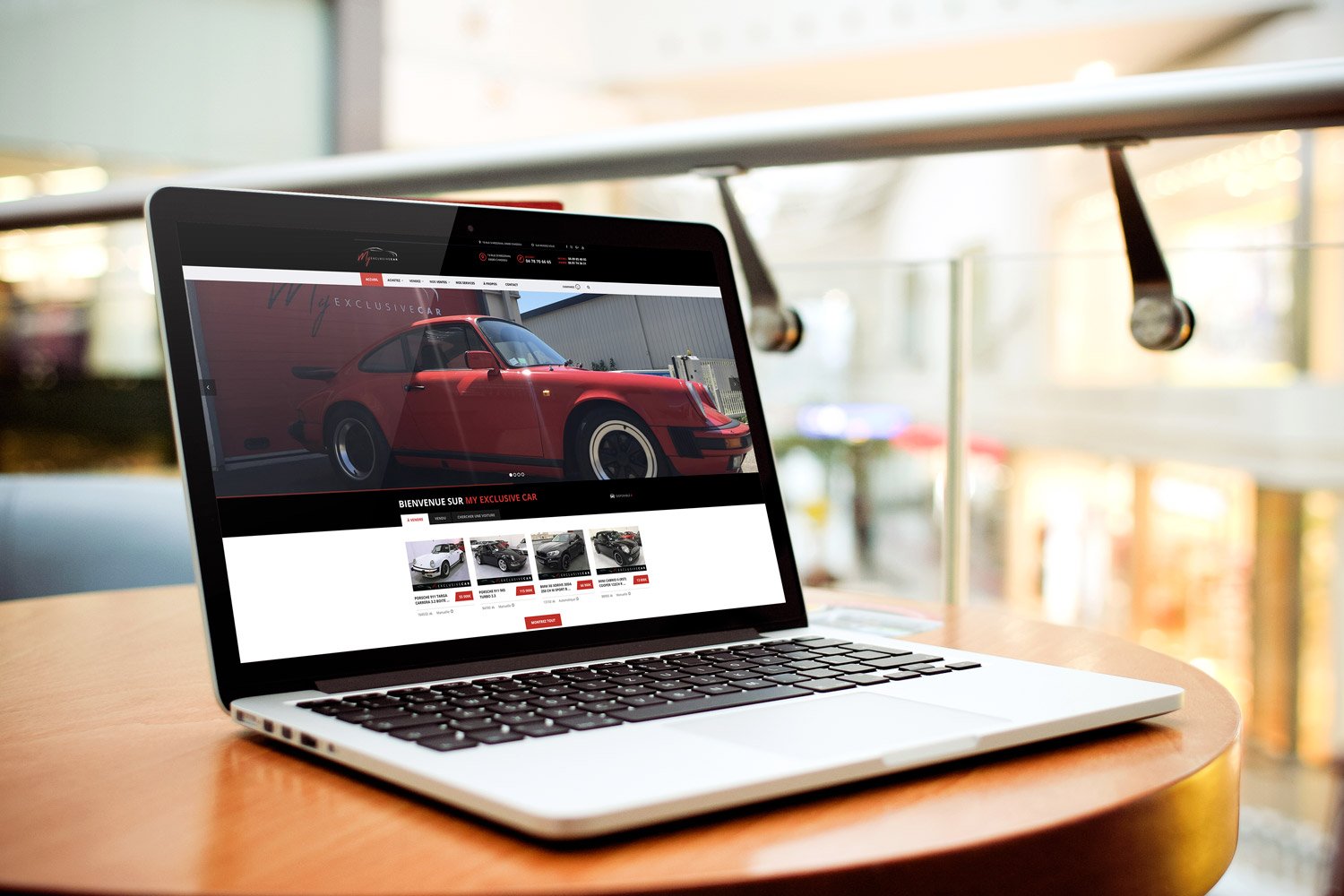mackbook-myexclusivecar Site internet My Exclusive Car sur ordinateur portable