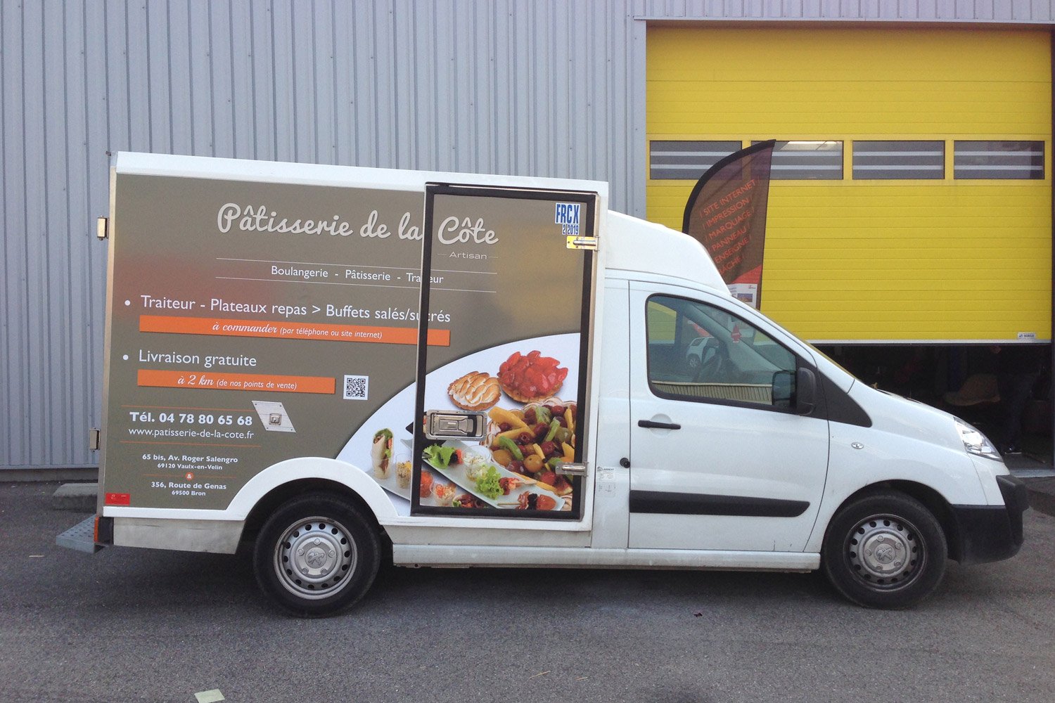 marquage-patisserie Marquage camion pour Patisserie de la côte