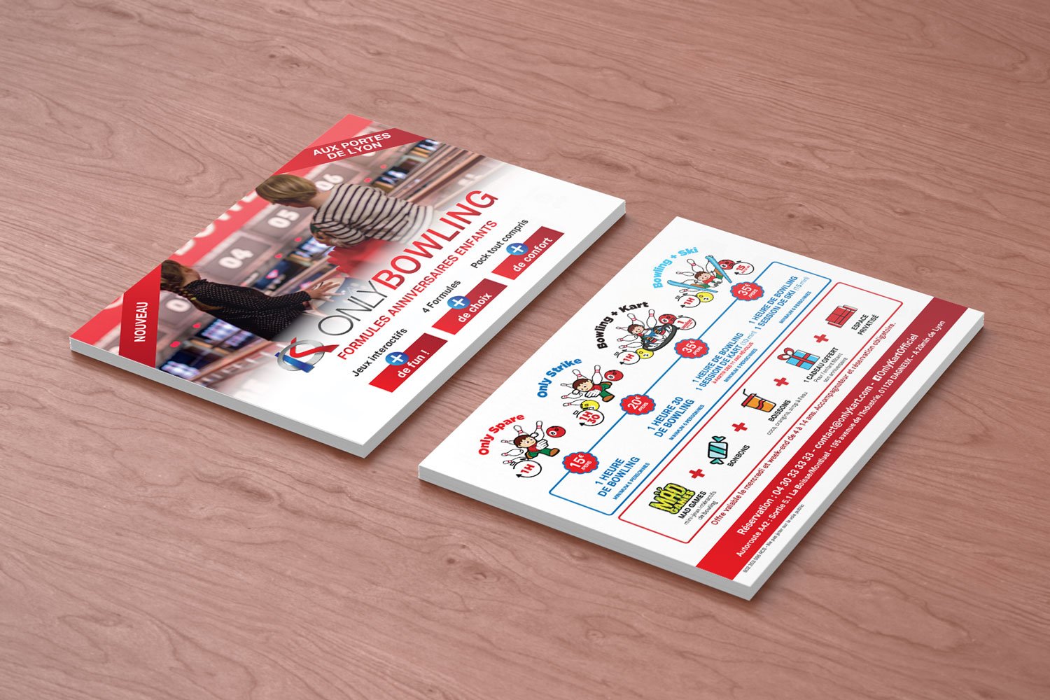 mockup-a5 flyer only bowling enfants recto verso