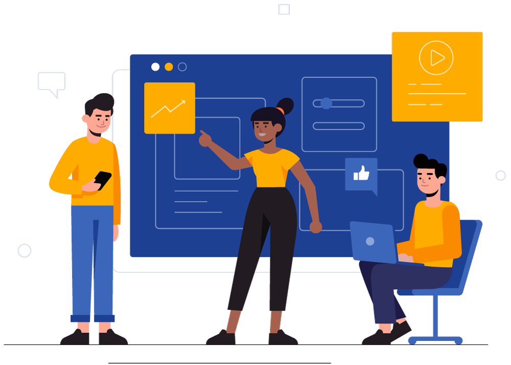 illustration personne qui travail sur le référencement seo soa