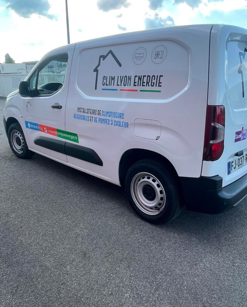 Flocage véhicule Gauche Clim Lyon Energie Flocage véhicule Gauche Clim Lyon Energie