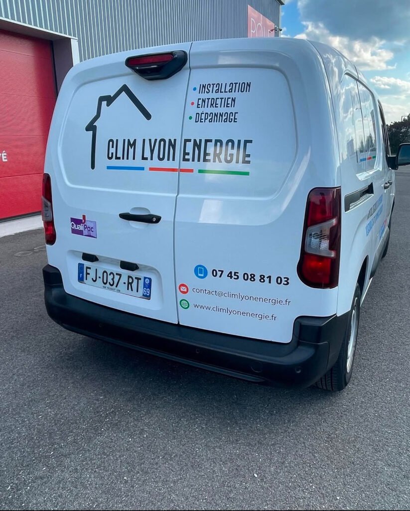 Flocage véhicule Arrière Clim Lyon Energie Flocage véhicule Arrière Clim Lyon Energie